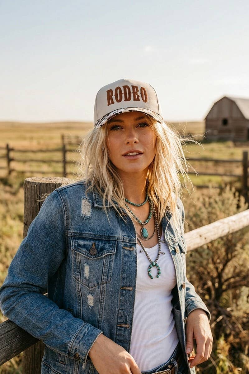 Rodeo Cow Print Hat