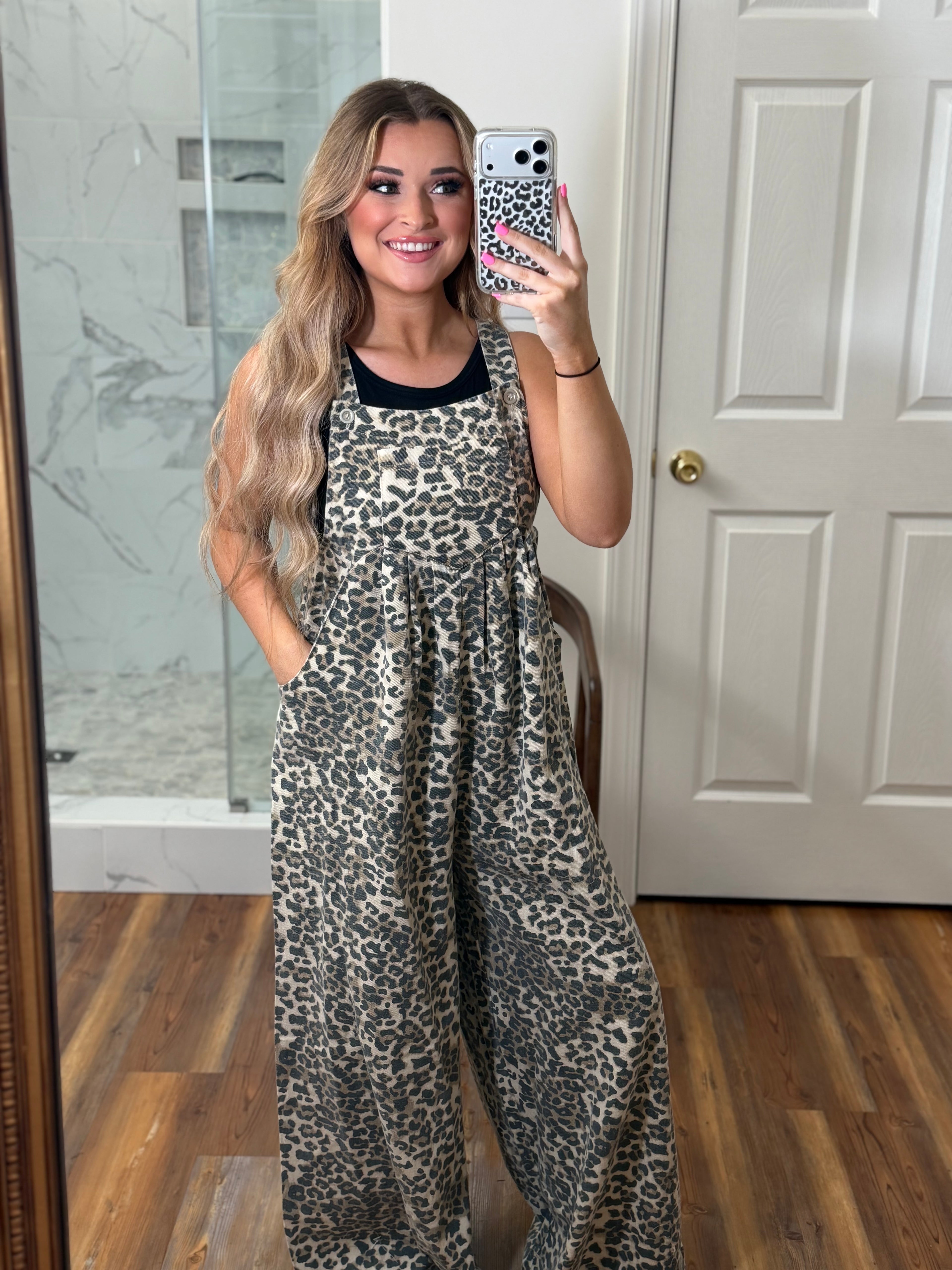 Leopard Wide Leg overalls
