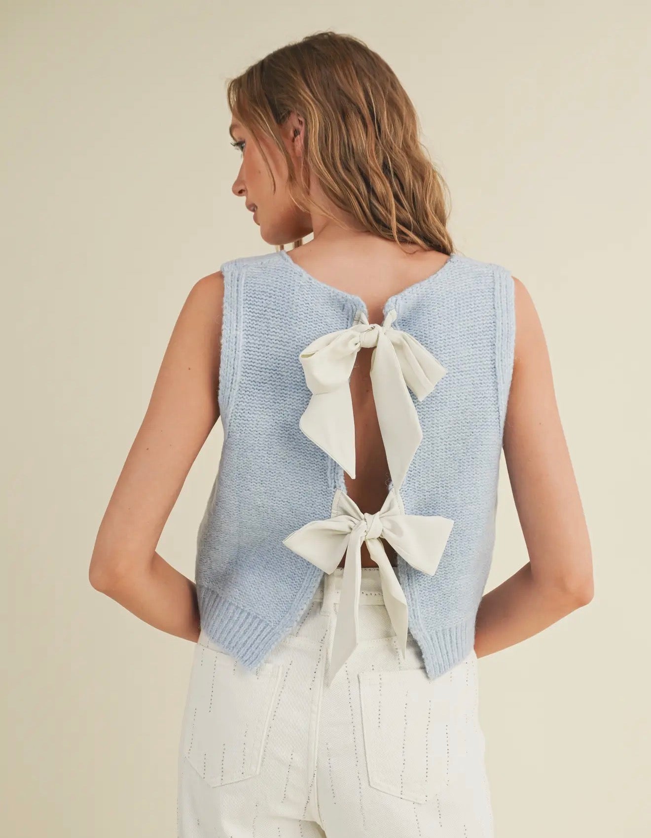 Baby Blue Bow Sweater