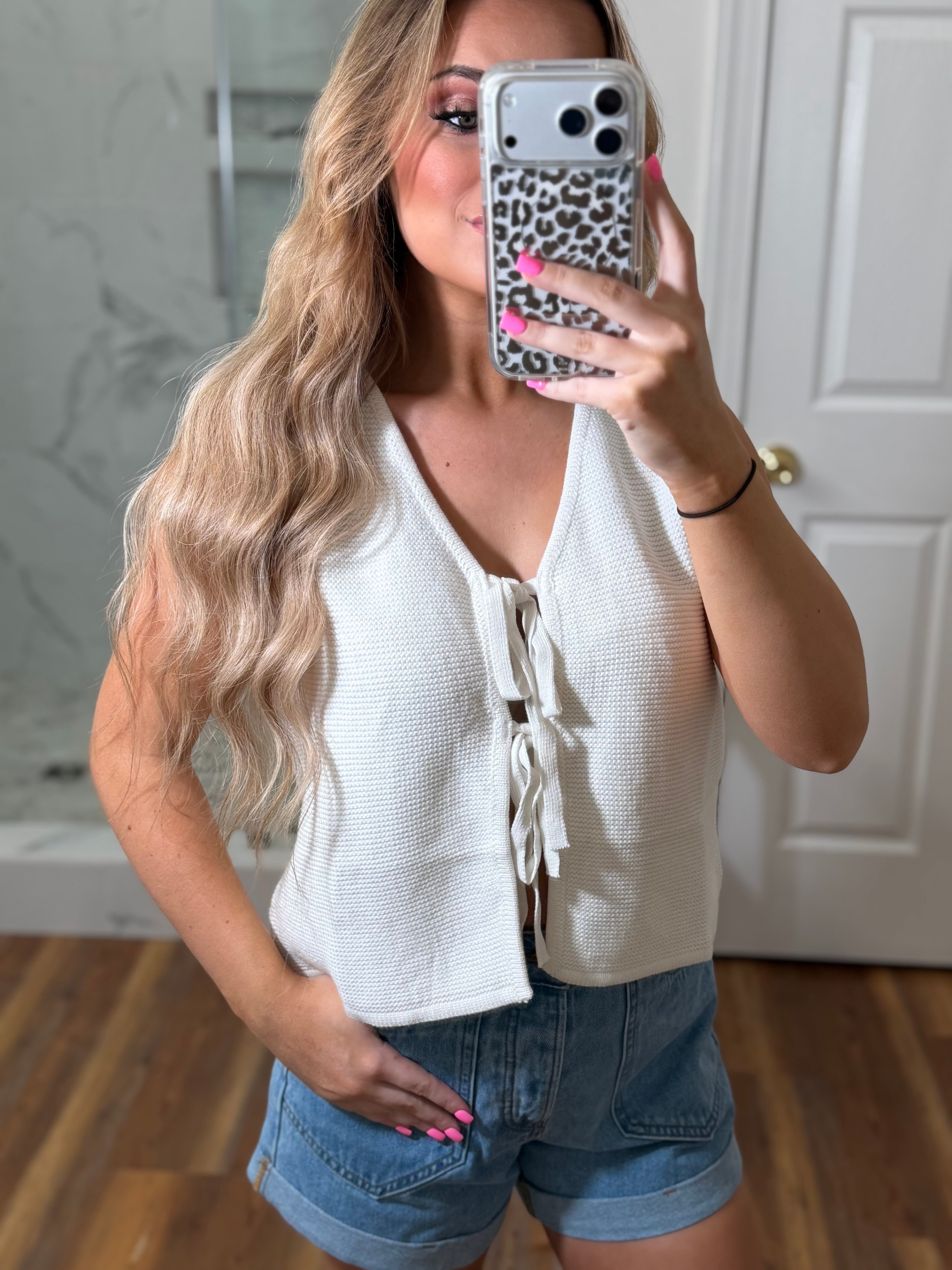Tie Front Sleeveless