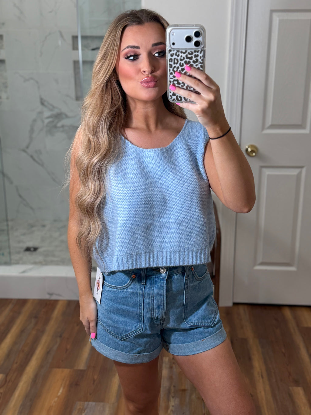 Baby Blue Bow Sweater