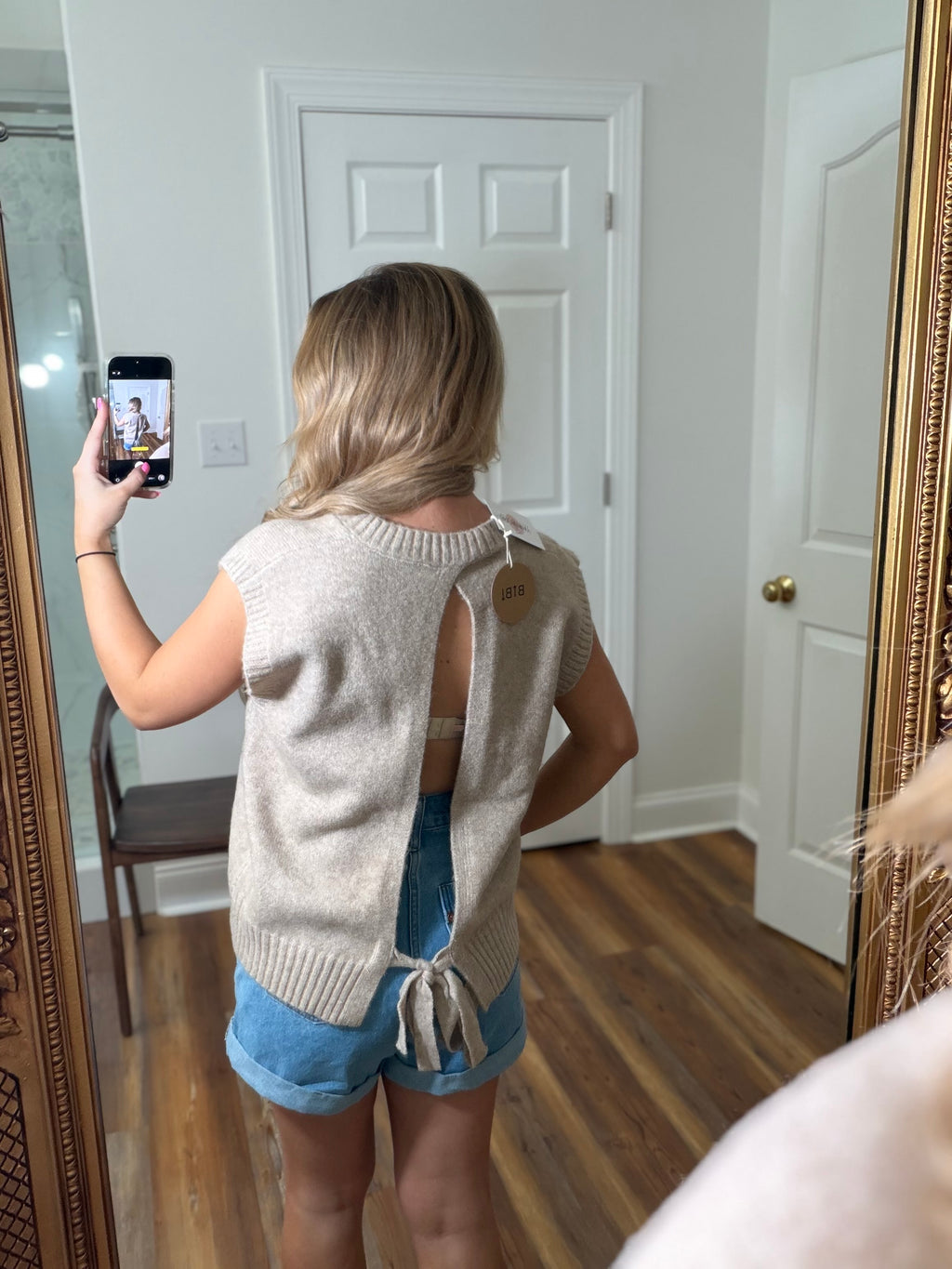 Taupe Open Sweater