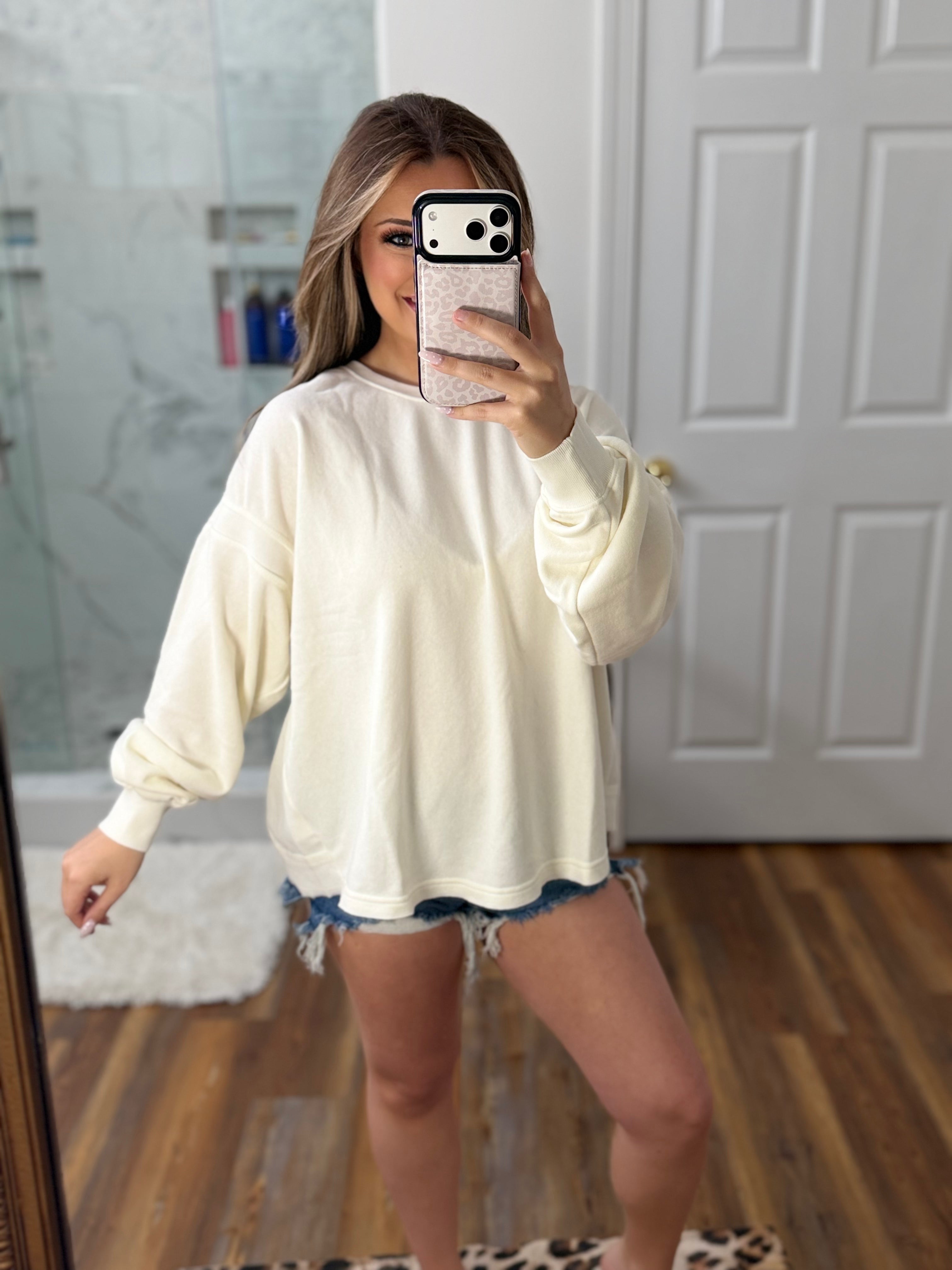 Cross Back Sweatshirt oversized