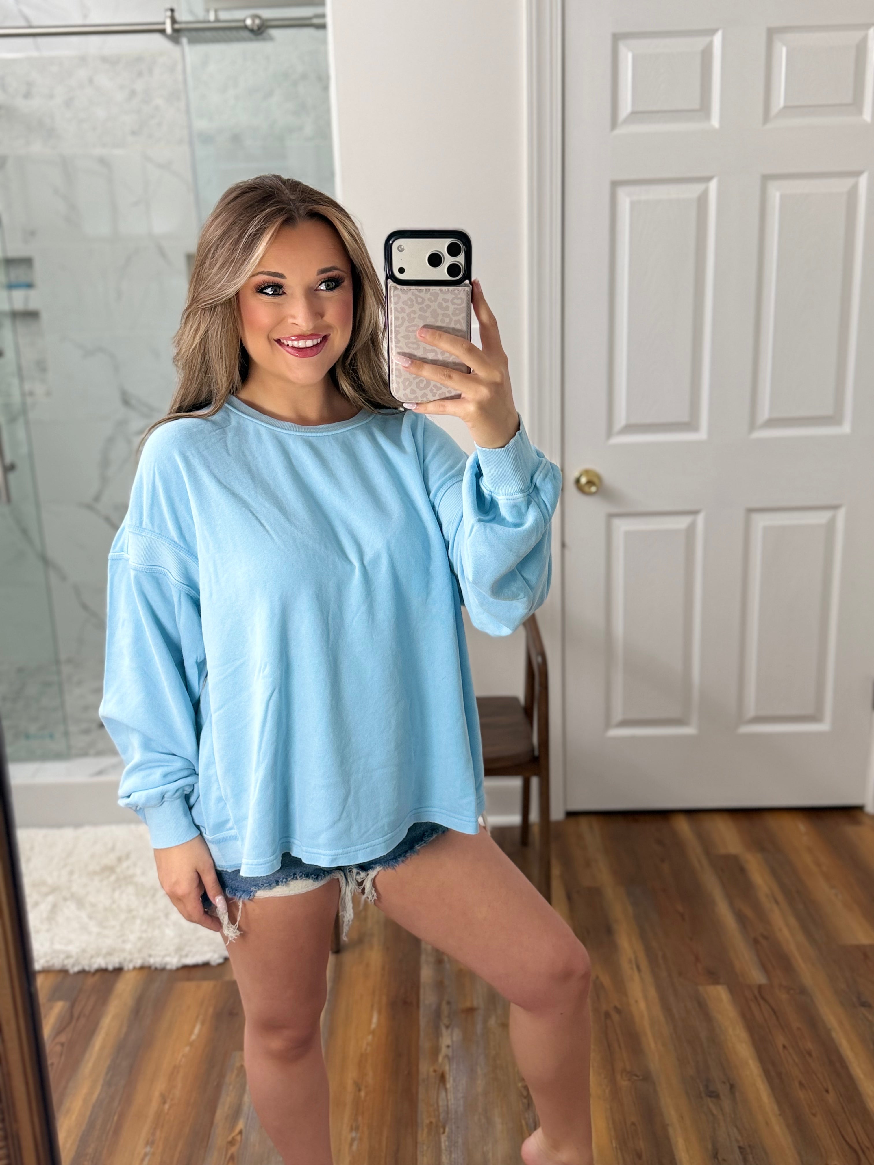 Cross Back Sweatshirt oversized
