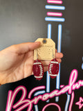 Rhinestone Football Earrings