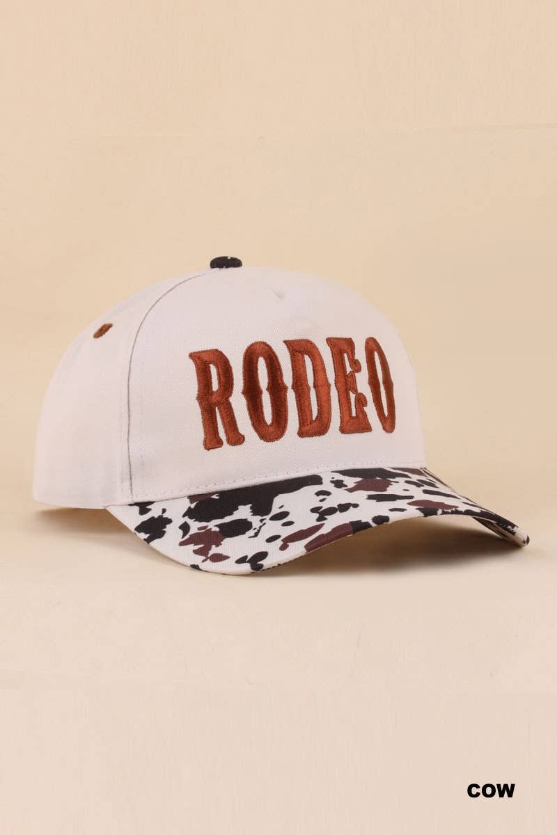 Rodeo Cow Print Hat